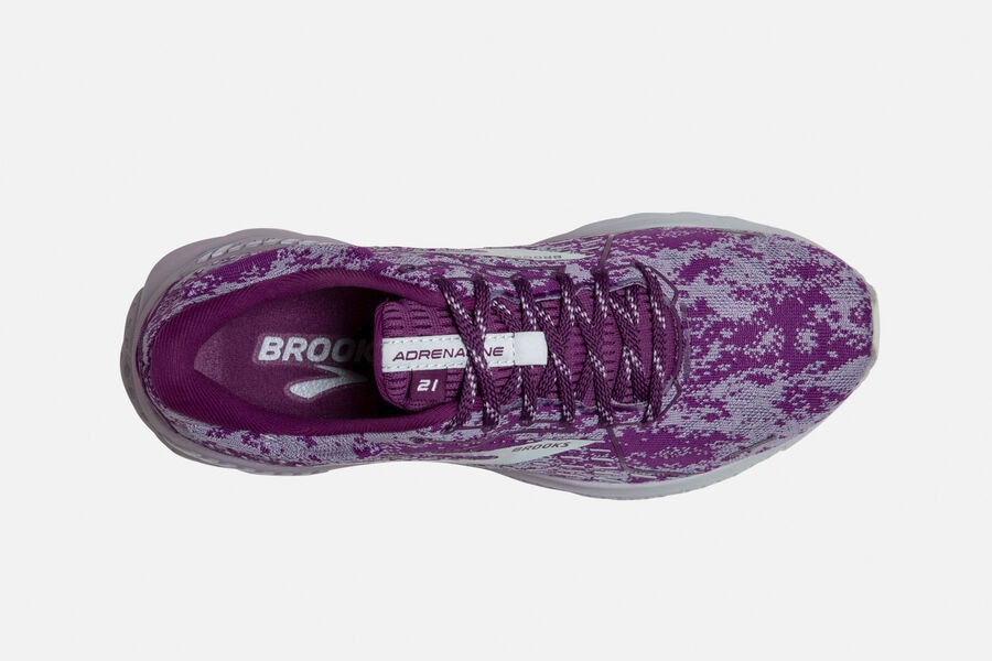 Adrenaline GTS 21 Road Brooks Running Shoes NZ Womens - Purple/Silver - OIYHXN-956